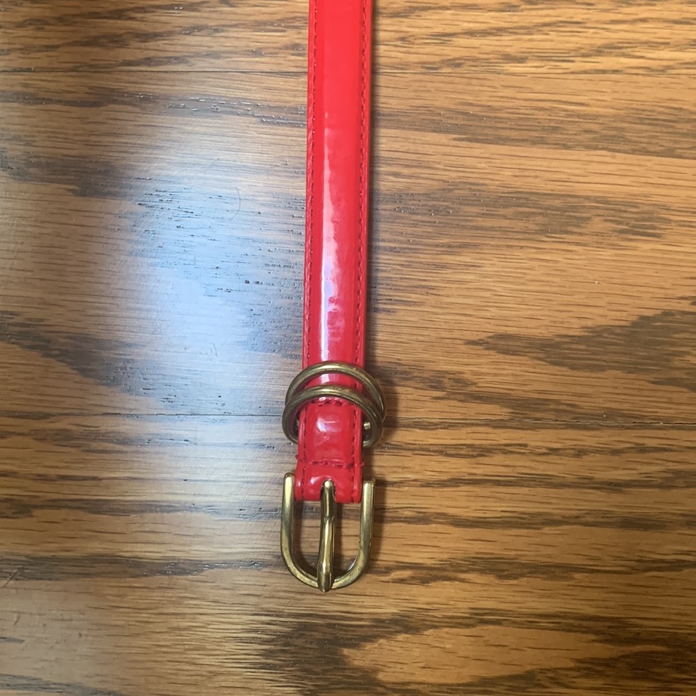 American Apparel Red Skinny Belt